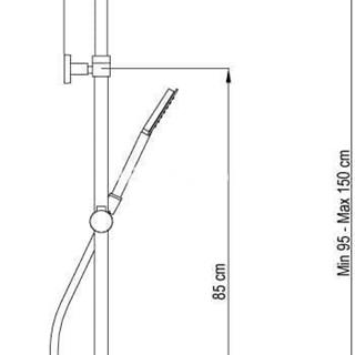 Conjunto de ducha NITE Monomando en oro cepillado (cuadrado) - Imagen 2